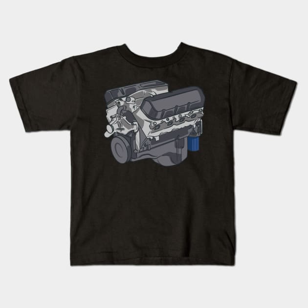 Car Engine Kids T-Shirt by fromherotozero